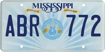 MS license plate ABR772