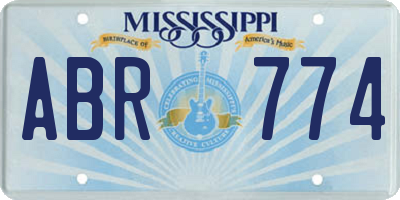 MS license plate ABR774