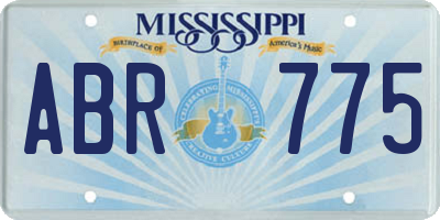 MS license plate ABR775