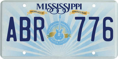 MS license plate ABR776