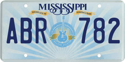 MS license plate ABR782