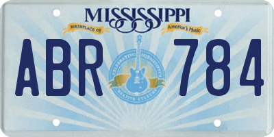 MS license plate ABR784