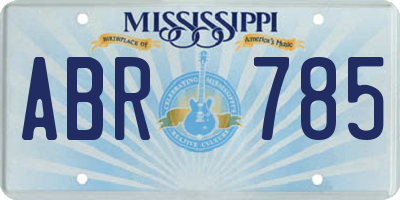 MS license plate ABR785