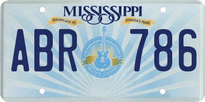 MS license plate ABR786