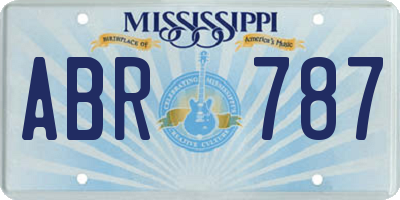 MS license plate ABR787