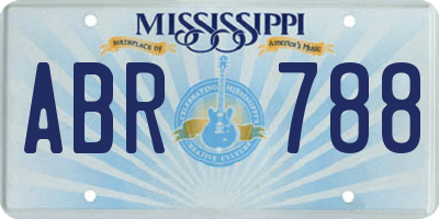 MS license plate ABR788