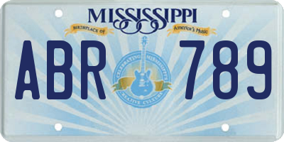 MS license plate ABR789