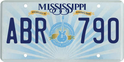 MS license plate ABR790