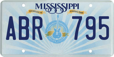 MS license plate ABR795