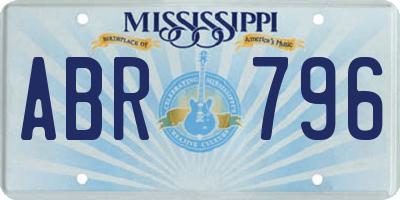 MS license plate ABR796