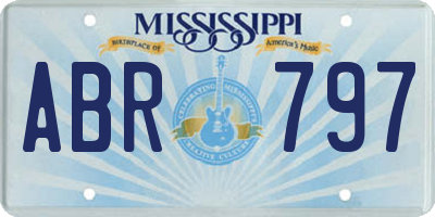 MS license plate ABR797