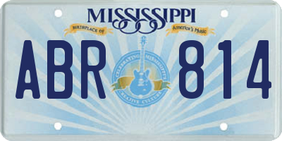 MS license plate ABR814