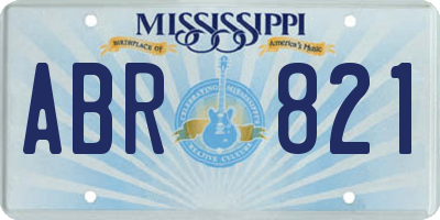 MS license plate ABR821