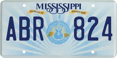 MS license plate ABR824