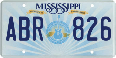 MS license plate ABR826