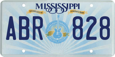 MS license plate ABR828