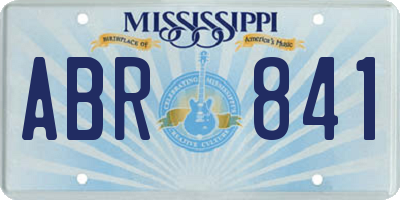 MS license plate ABR841