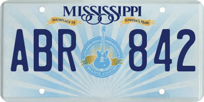 MS license plate ABR842