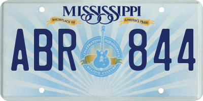 MS license plate ABR844