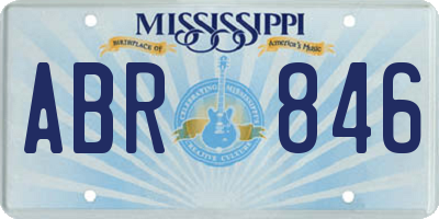 MS license plate ABR846