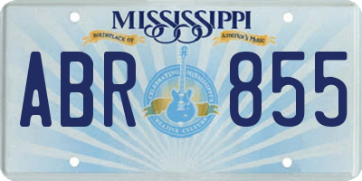 MS license plate ABR855