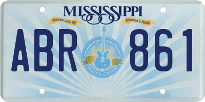 MS license plate ABR861