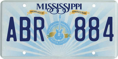 MS license plate ABR884