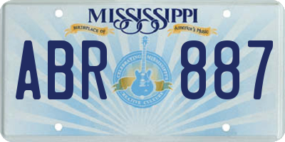 MS license plate ABR887