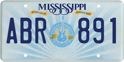 MS license plate ABR891