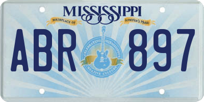 MS license plate ABR897