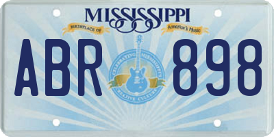 MS license plate ABR898