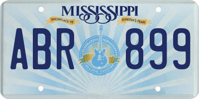 MS license plate ABR899