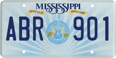 MS license plate ABR901