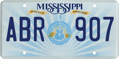 MS license plate ABR907