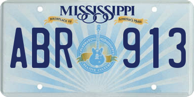 MS license plate ABR913