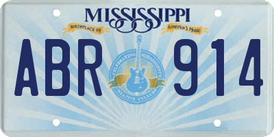 MS license plate ABR914