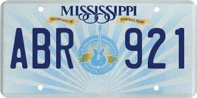 MS license plate ABR921