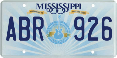 MS license plate ABR926