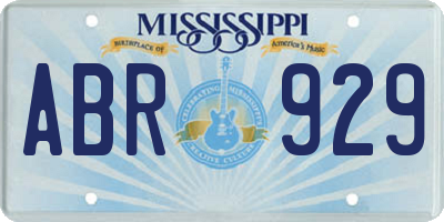 MS license plate ABR929