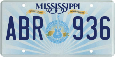 MS license plate ABR936