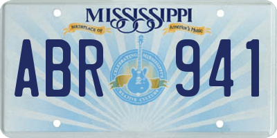 MS license plate ABR941