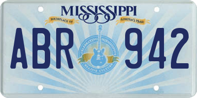 MS license plate ABR942