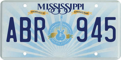 MS license plate ABR945