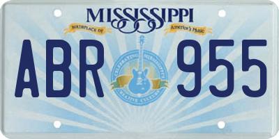 MS license plate ABR955