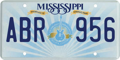 MS license plate ABR956