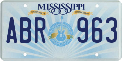 MS license plate ABR963