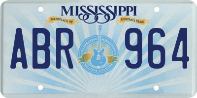 MS license plate ABR964