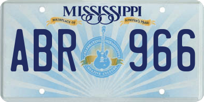 MS license plate ABR966