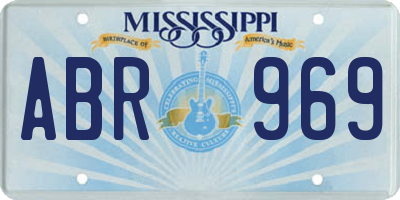 MS license plate ABR969