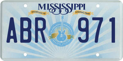 MS license plate ABR971